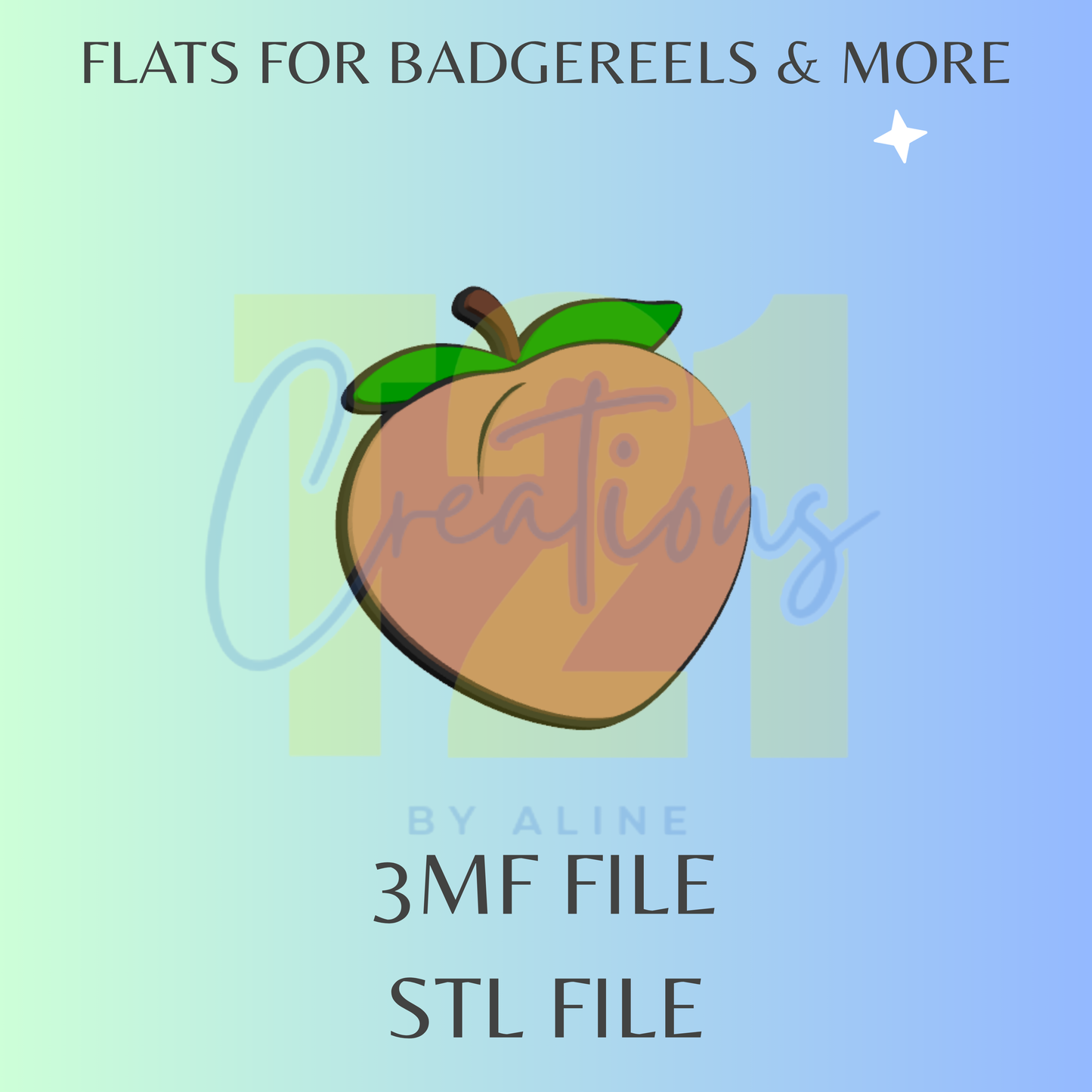 PEACH FLAT STL FILE
