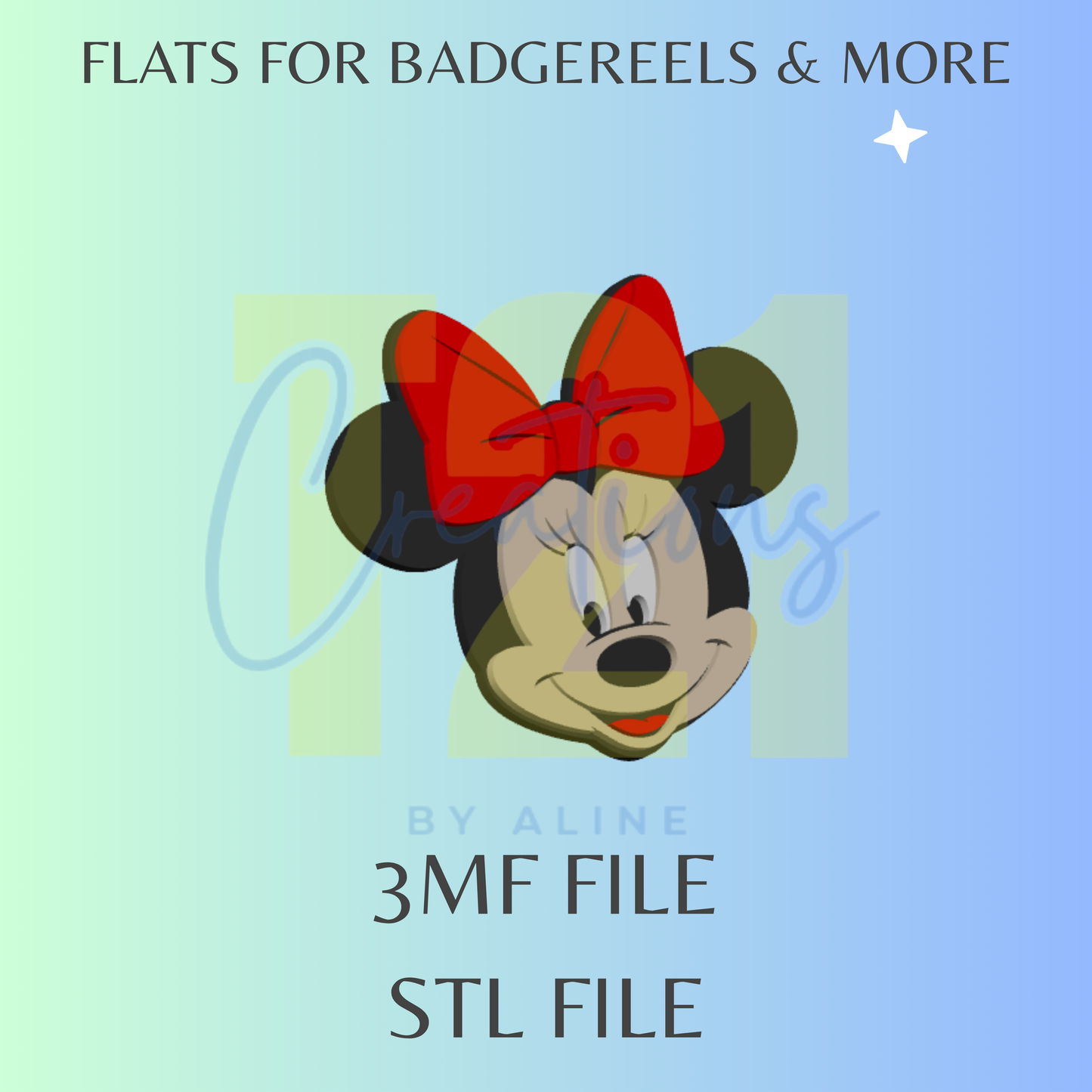 GIRL MOUSE FLAT STL FILE