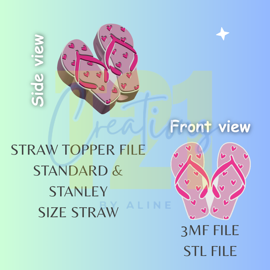 SANDALS STRAW TOPPER STL FILE