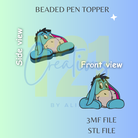 DONKEY 2 PEN TOPPER STL FILE