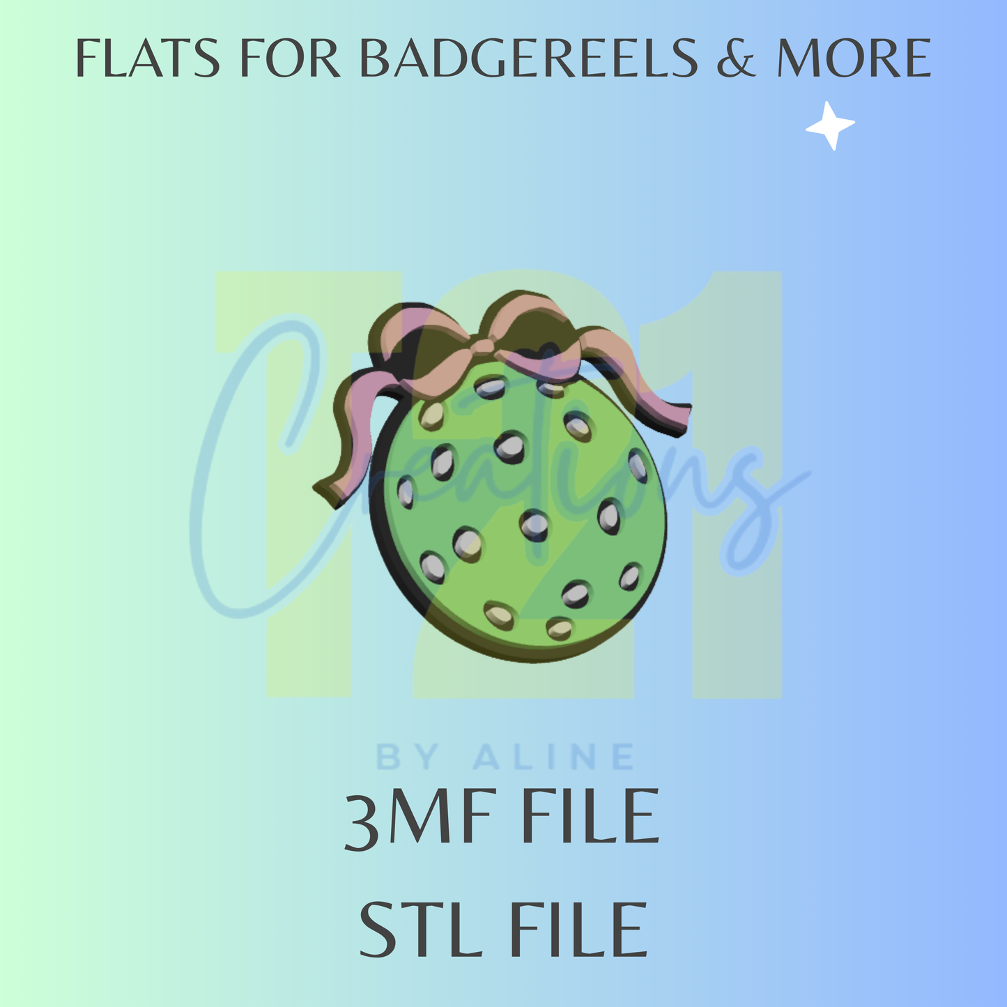 PICKLE BALL FLAT STL FILE