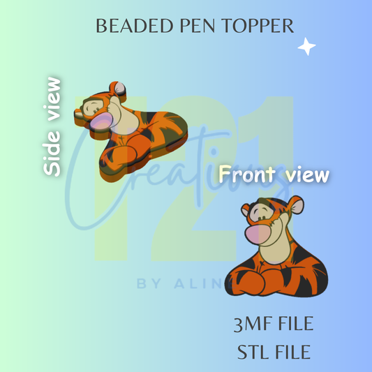 TIGER 2 PEN TOPPER STL FILE