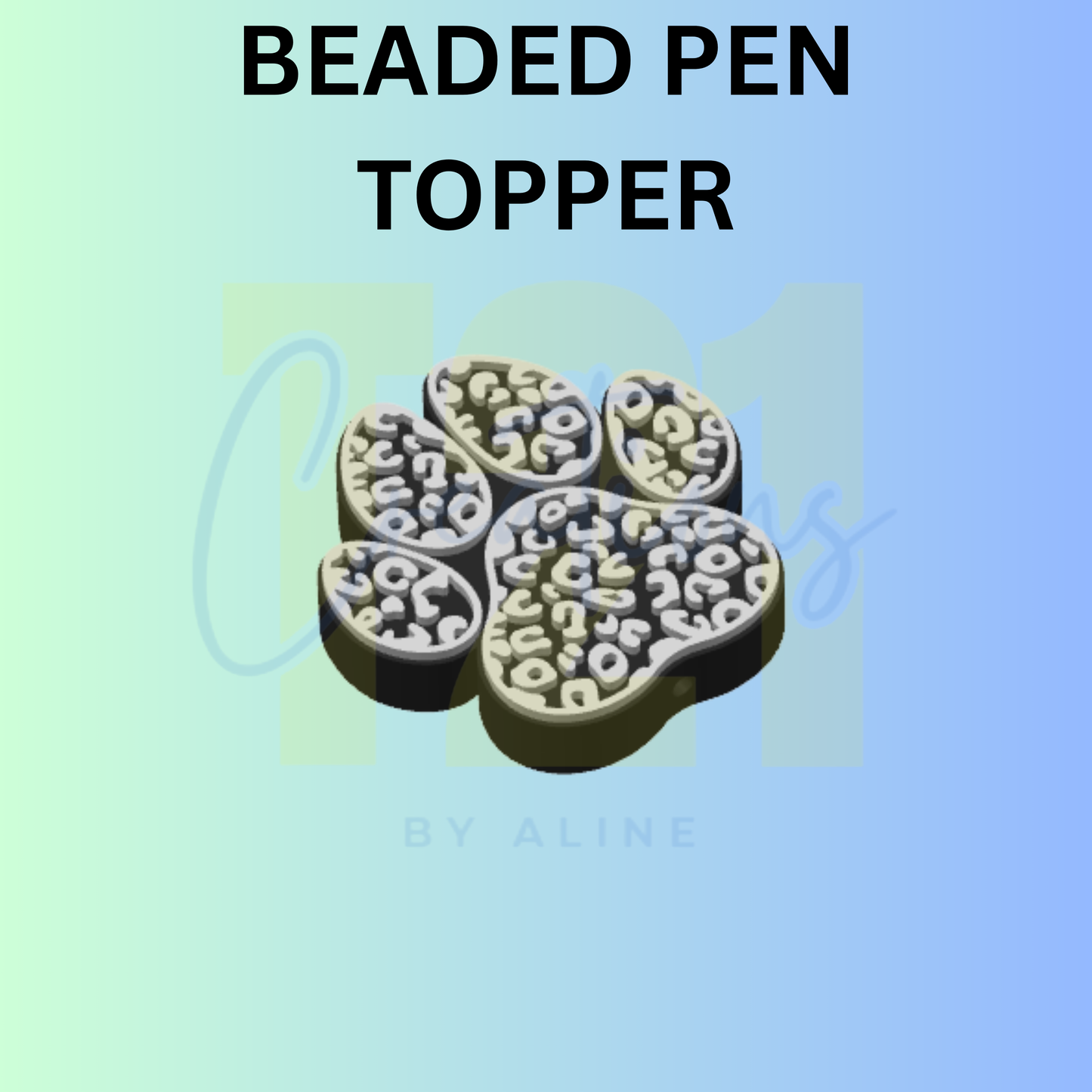 ANIMAL PRINT DOG PAW PEN TOPPER