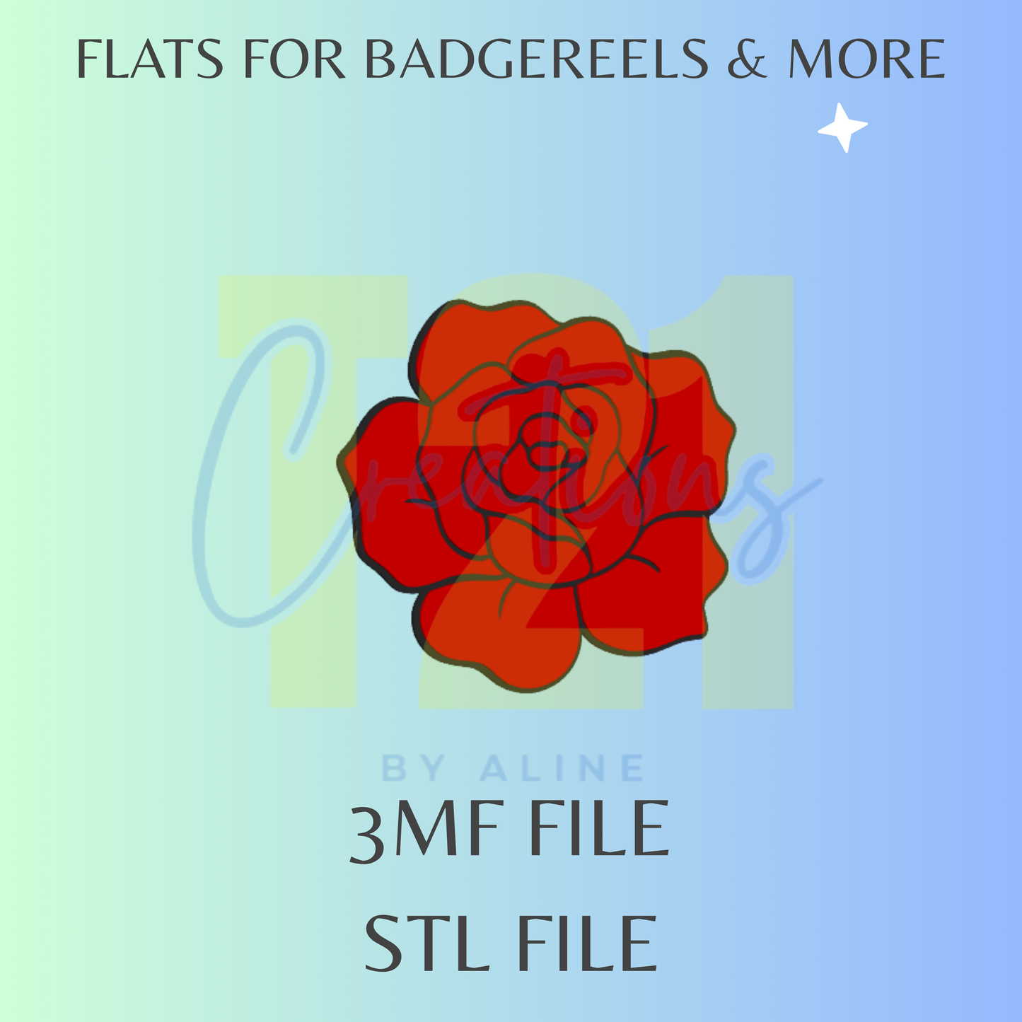 ROSE 2 FLAT STL FILE