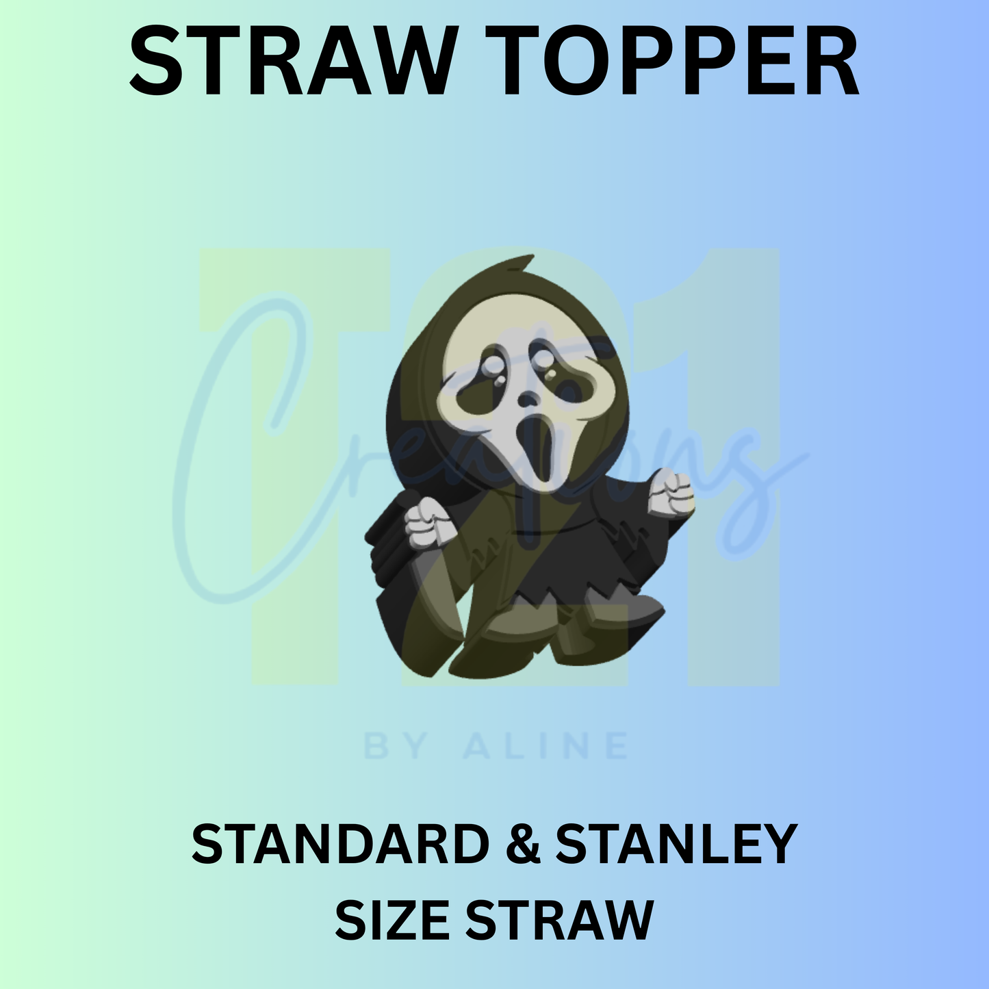 BABY FACE GHOST STRAW TOPPER