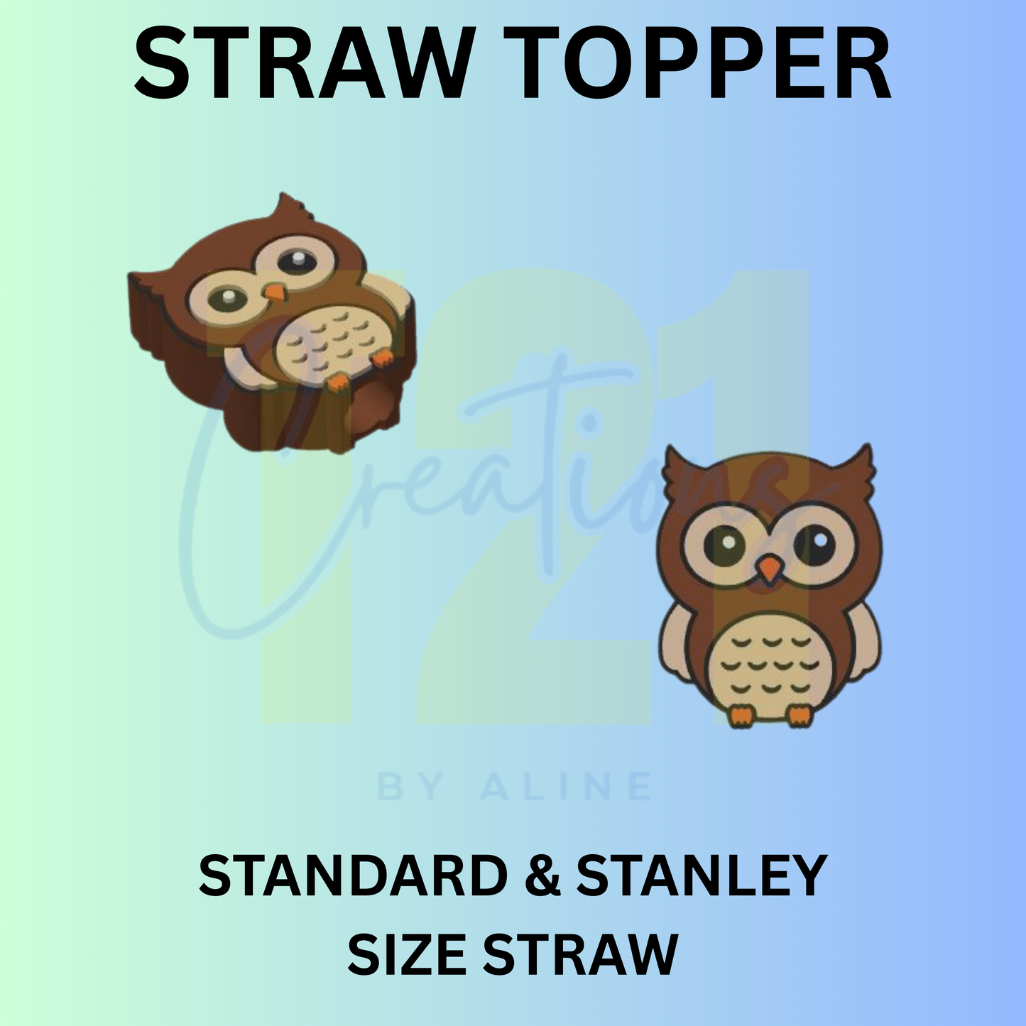 OWL STRAW TOPPER