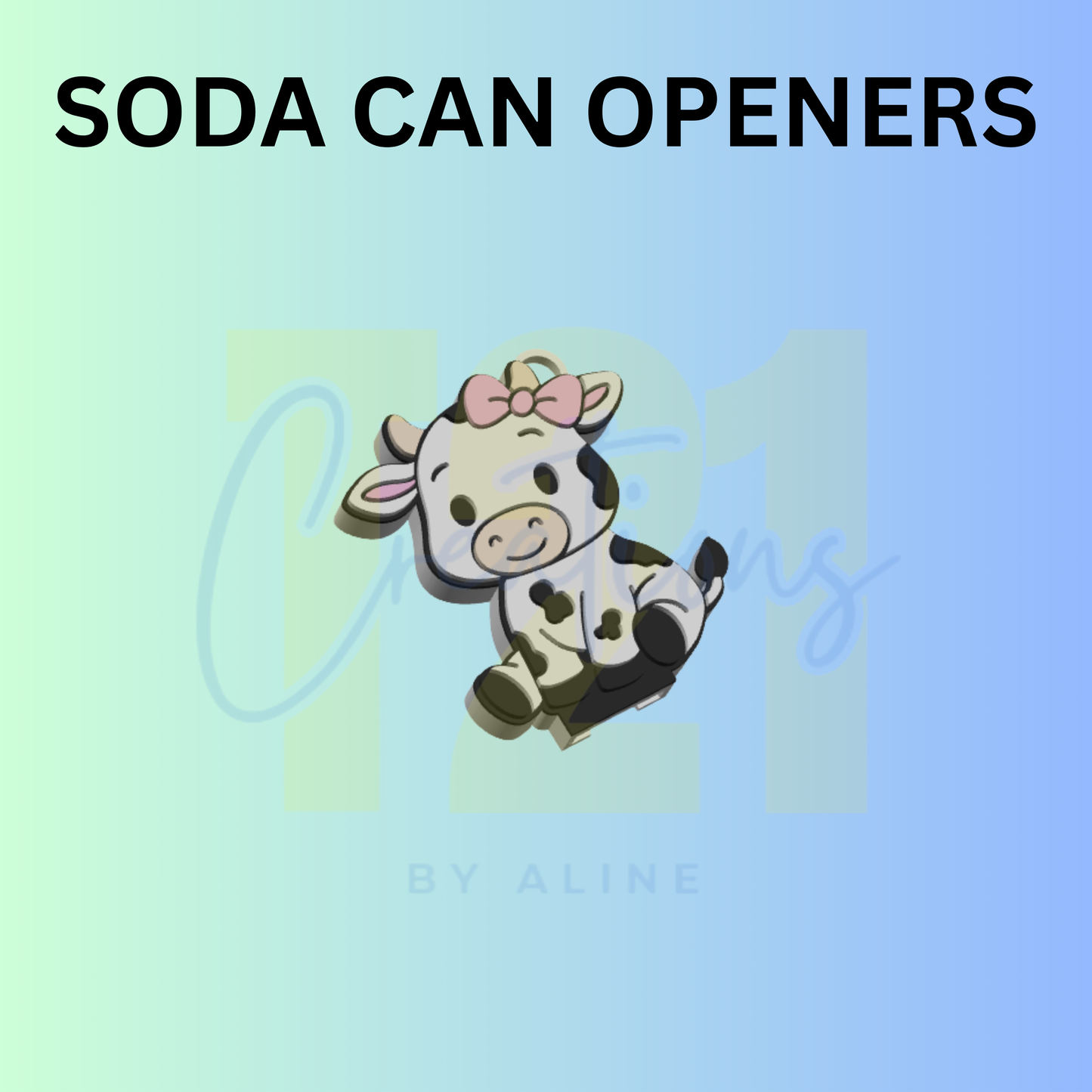 COW 1 SODA CAN OPENER KEYCHAIN
