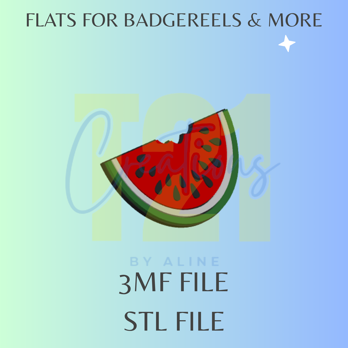 WATERMELON FLAT STL FILE