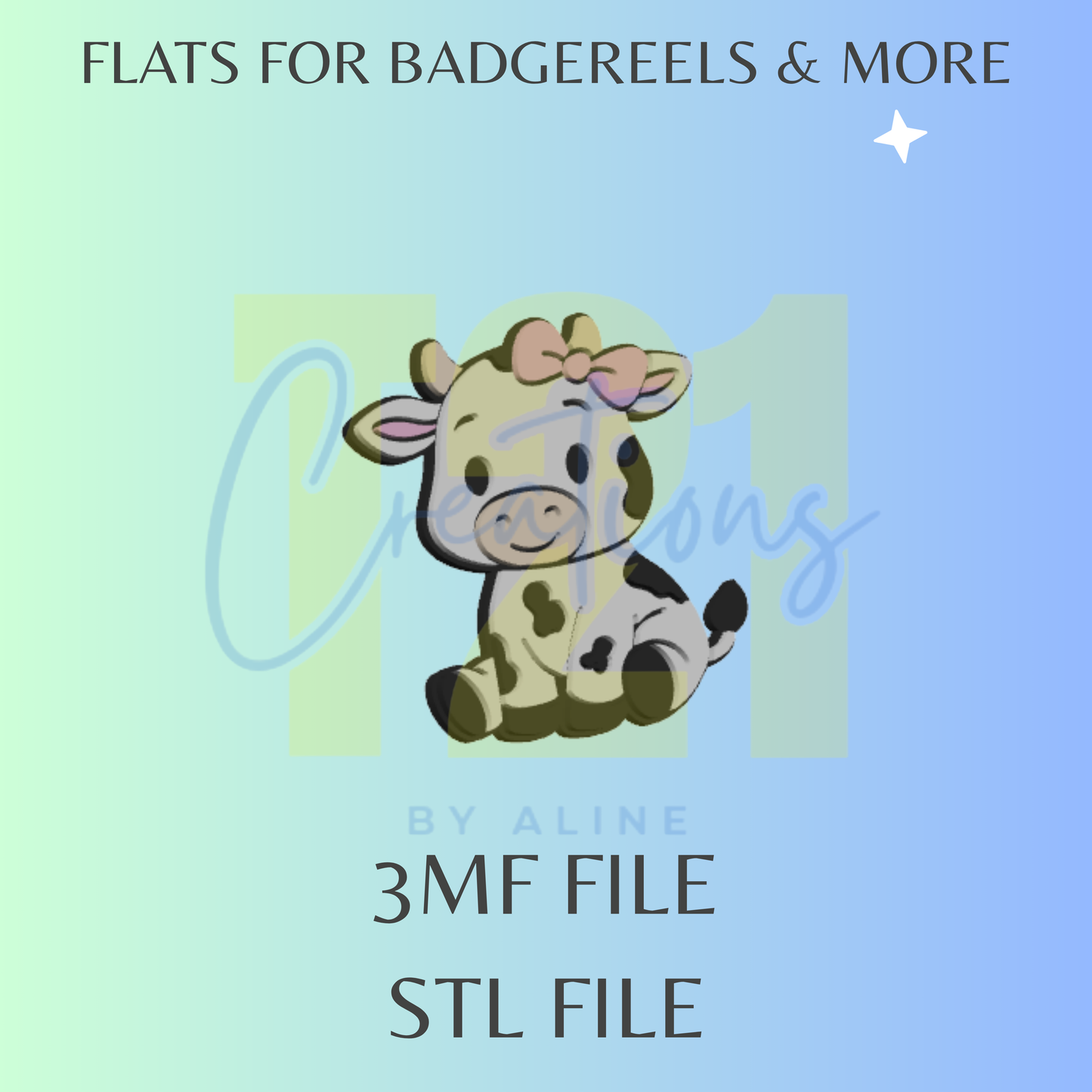 TRADITIONAL COW FLAT STL FILE