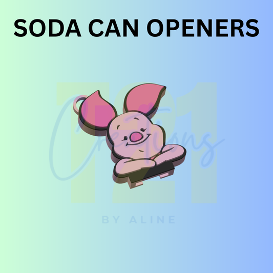 PIGGY SODA CAN OPENER KEYCHAIN