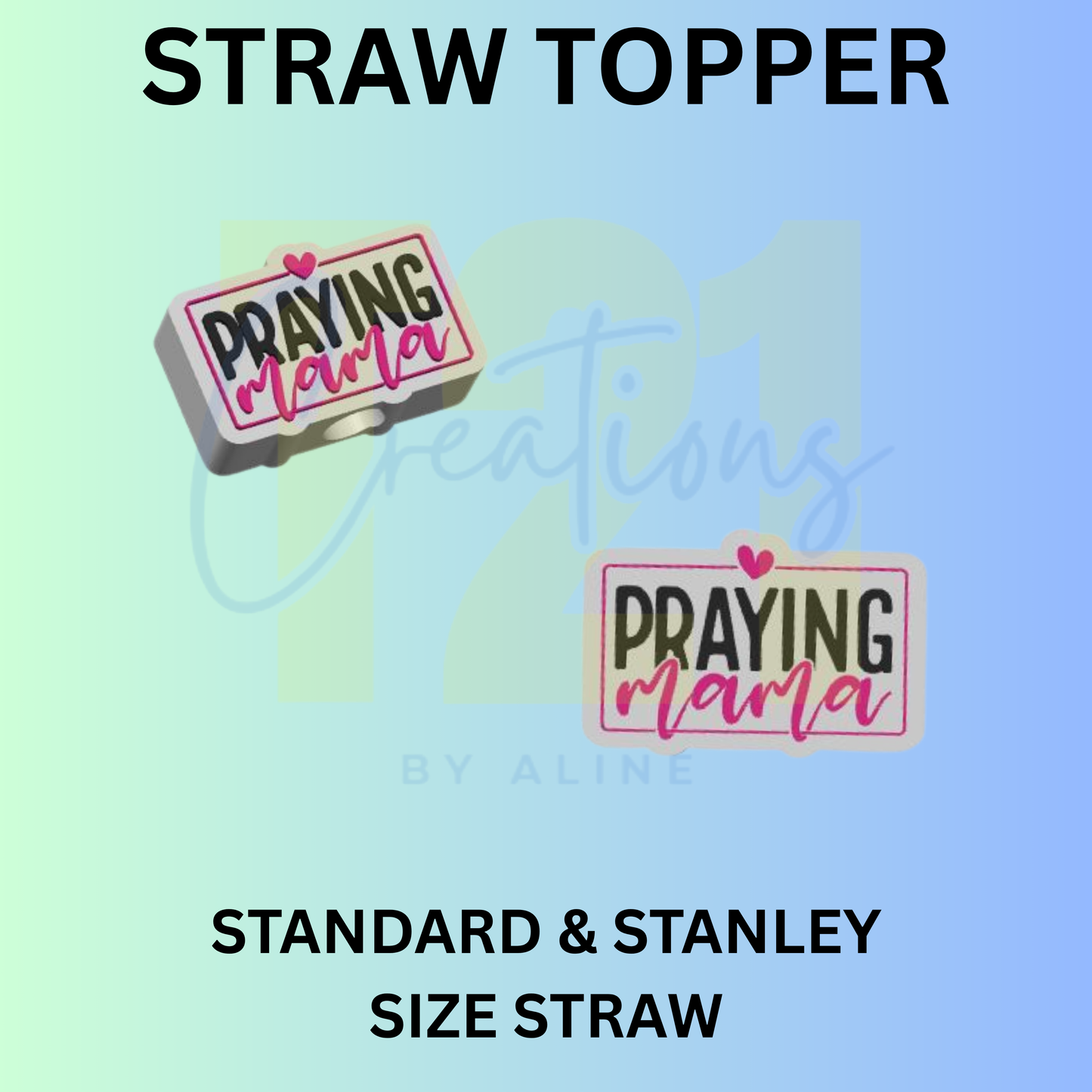 PRAYING MAMA STRAW TOPPER