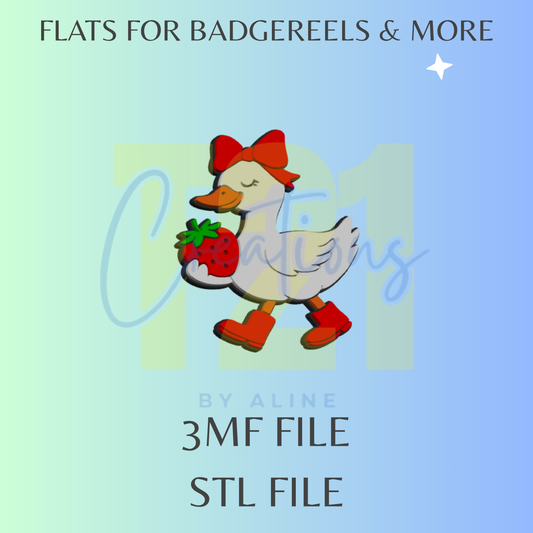 STRAWBERRY GOOSE FLAT STL FILE