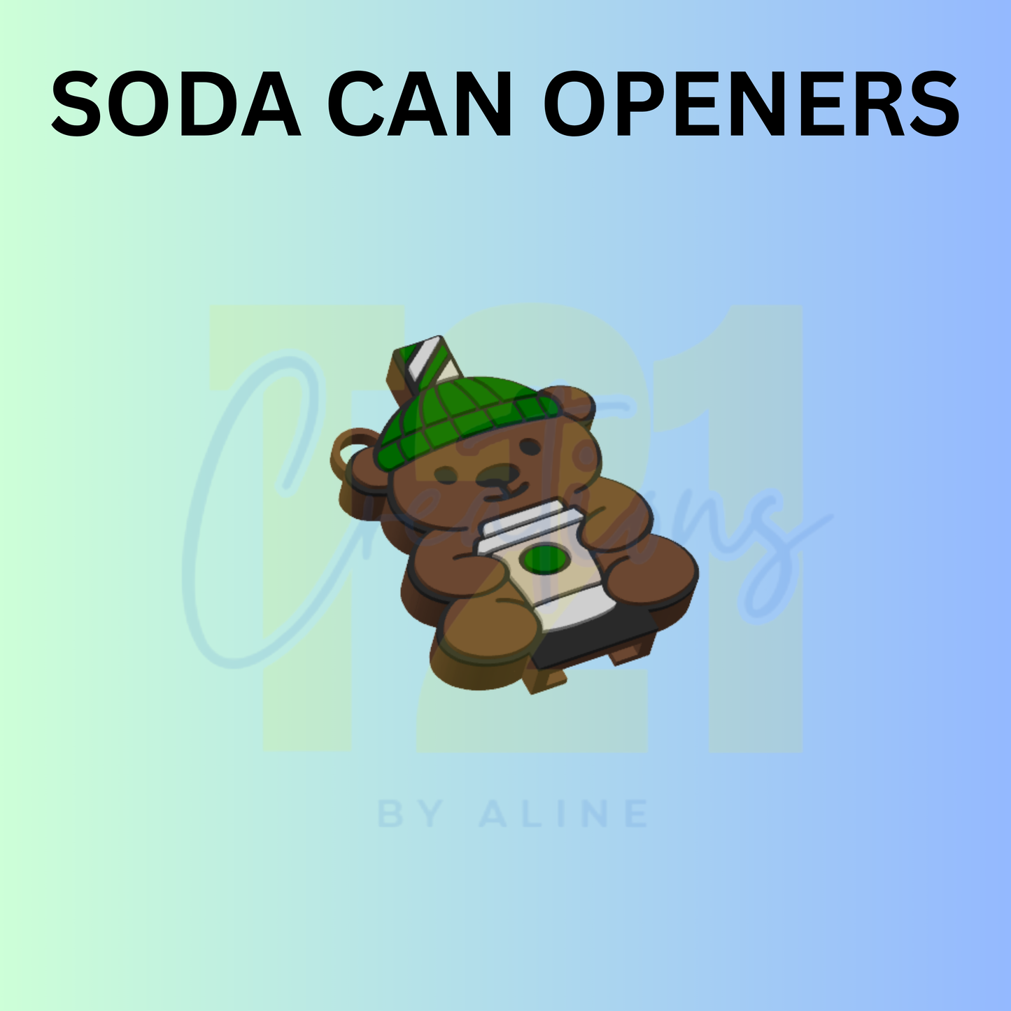 SB BEAR SODA CAN OPENER KEYCHAIN