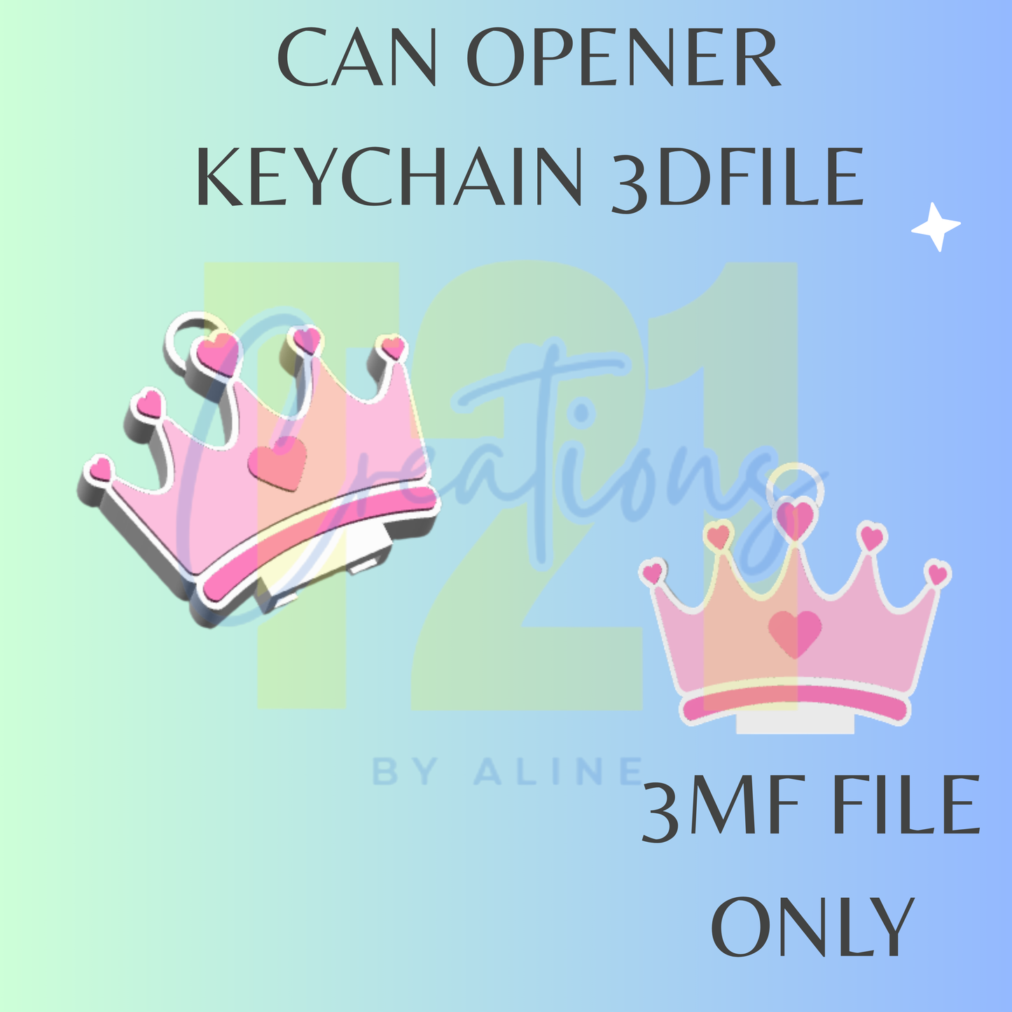 CROWN CAN OPENER 3MF FILE
