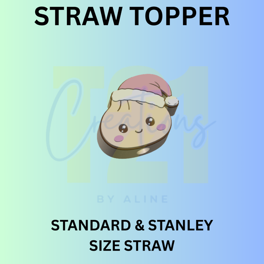 XMAS DUMPLING STRAW TOPPER