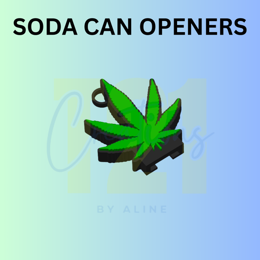 HAPPY LEAF SODA CAN OPENER KEYCHAIN