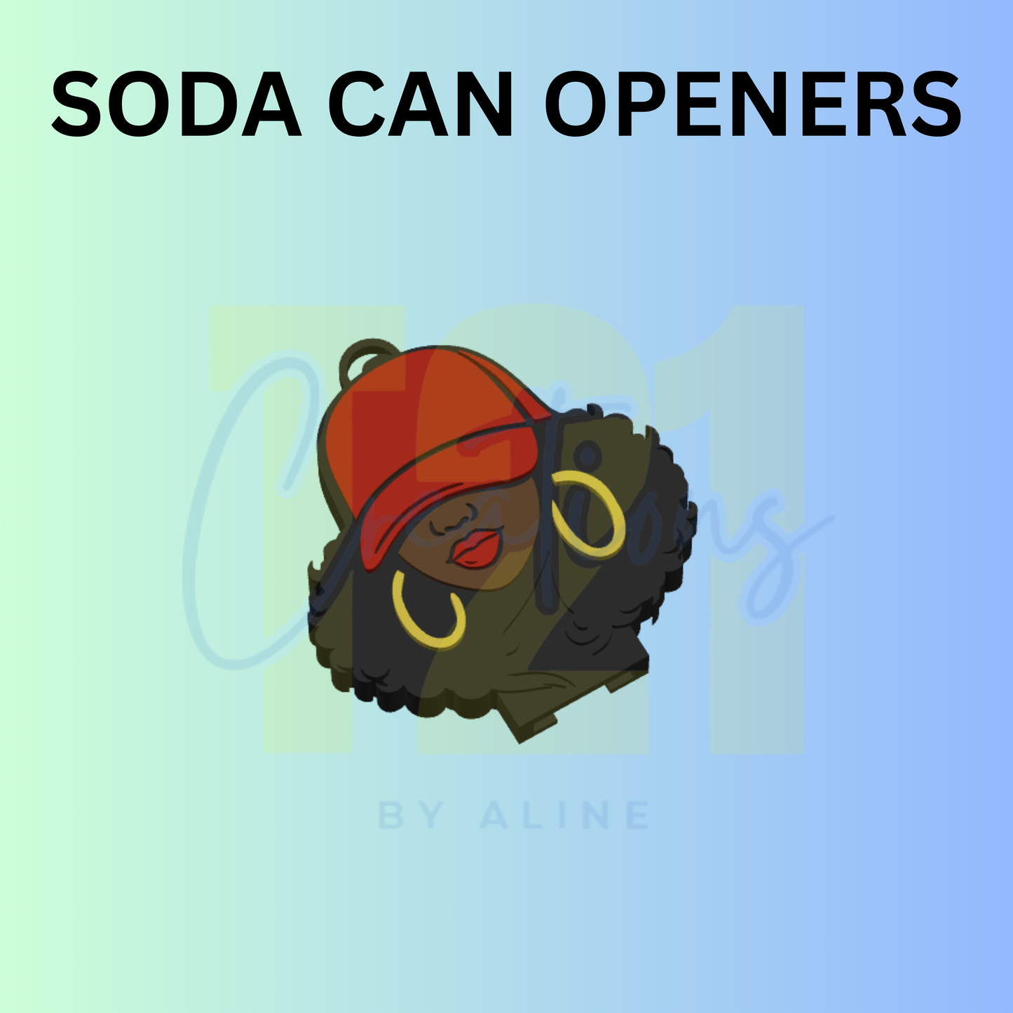 GIRL SODA CAN OPENER KEYCHAIN