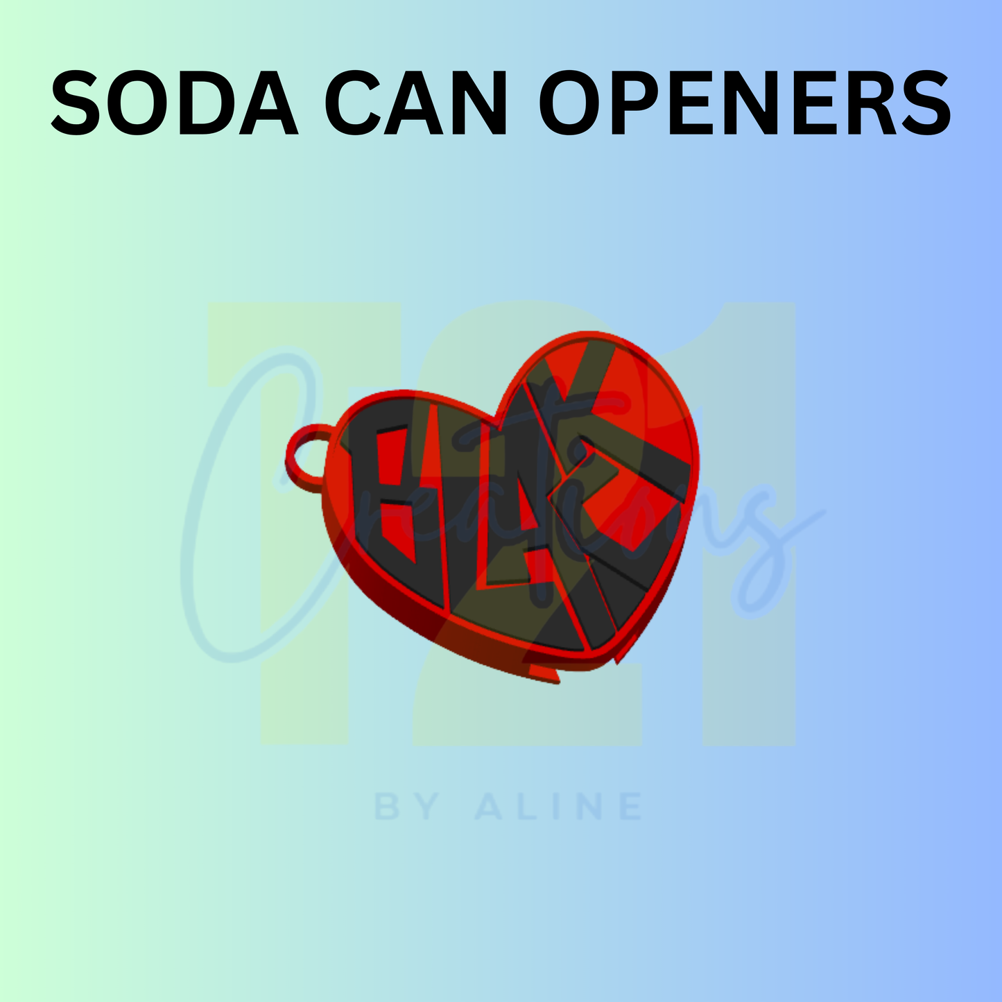 JUNETEENTH 3 SODA CAN OPENER KEYCHAIN