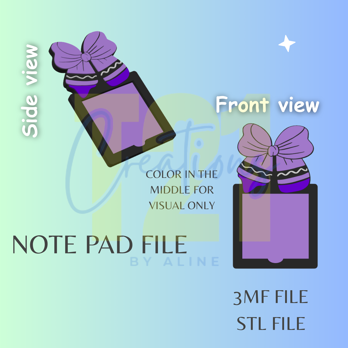 CRAYON NOTE PAD STL FILE
