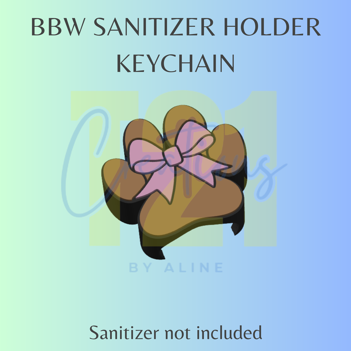 COQUETTE PAW BBW SANITIZER KEYCHAIN