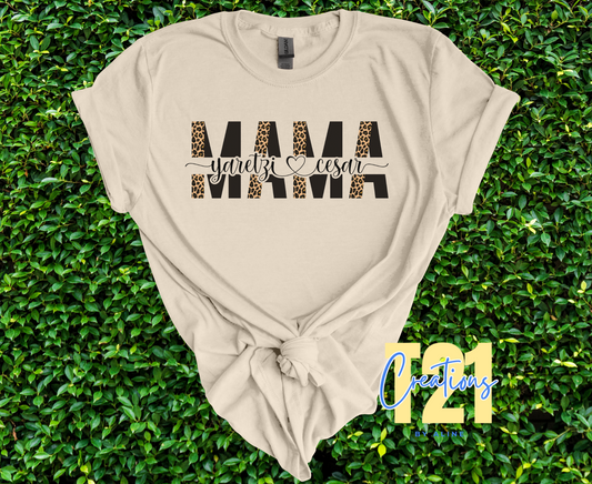 MAMA PRINT PERSONALIZED TSHIRT