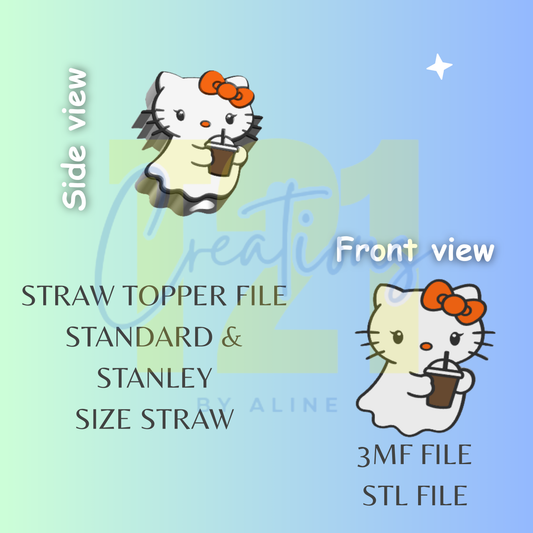 H-K GHOST STRAW TOPPER STL FILE