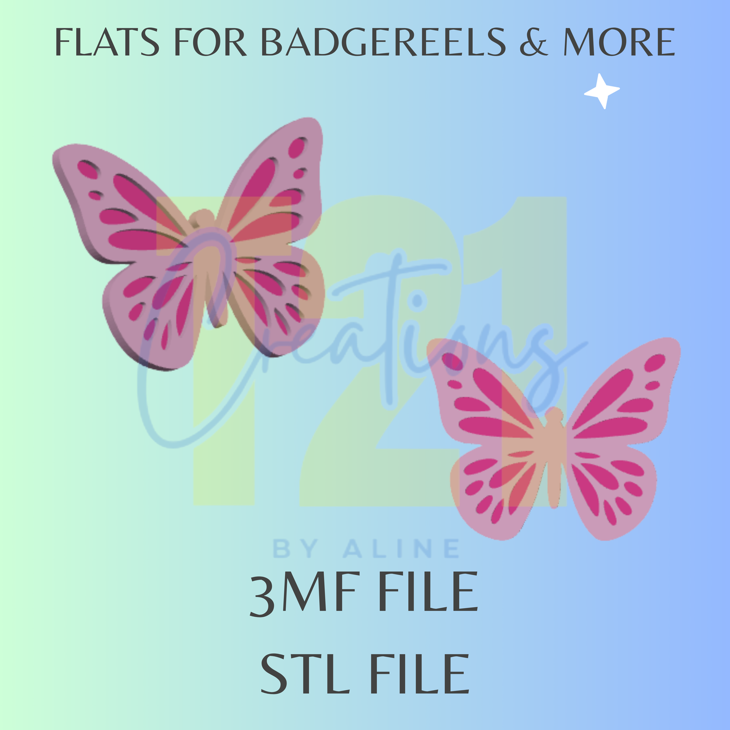BUTTERFLY FLAT STL FILE