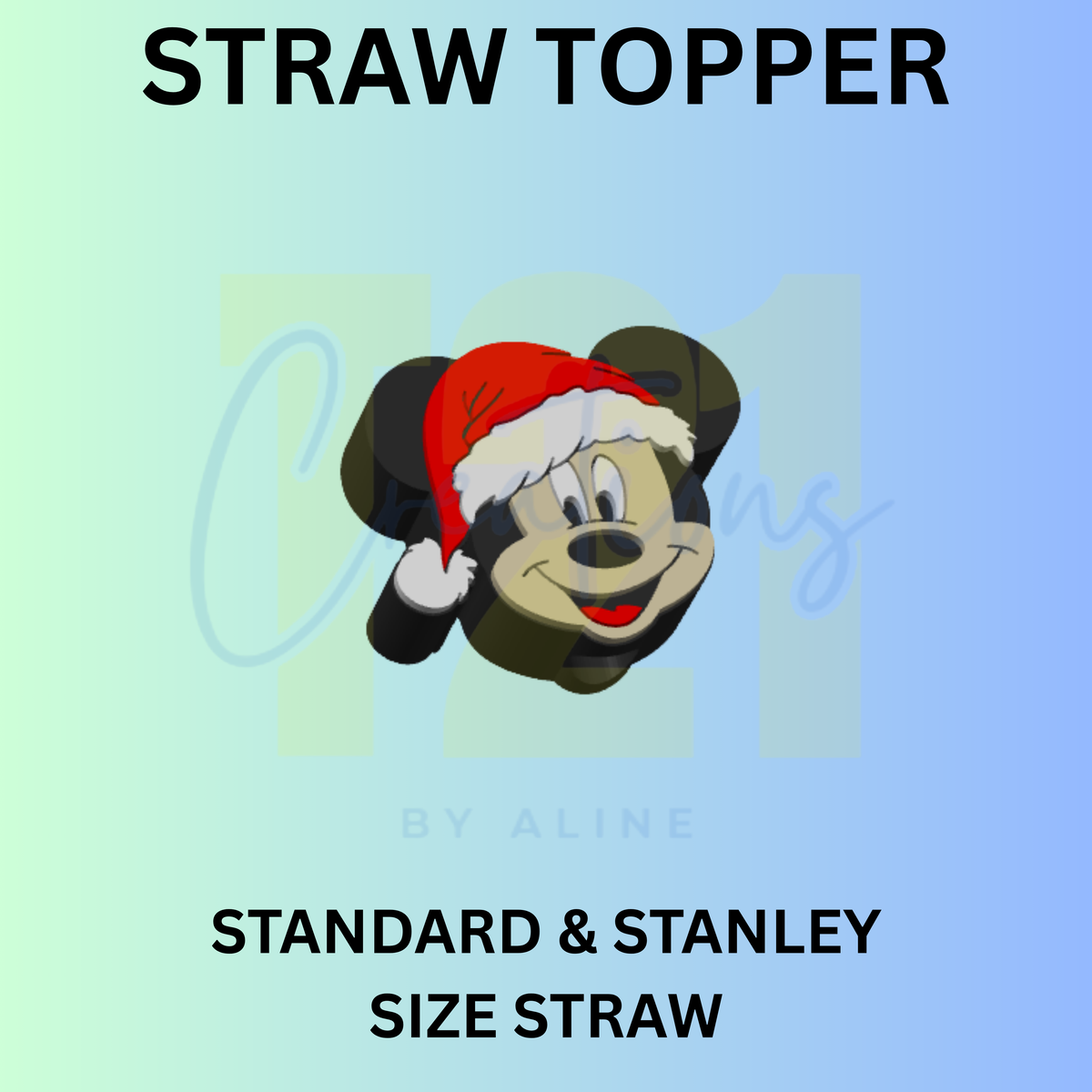 XMAS BOY MOUSE STRAW TOPPER