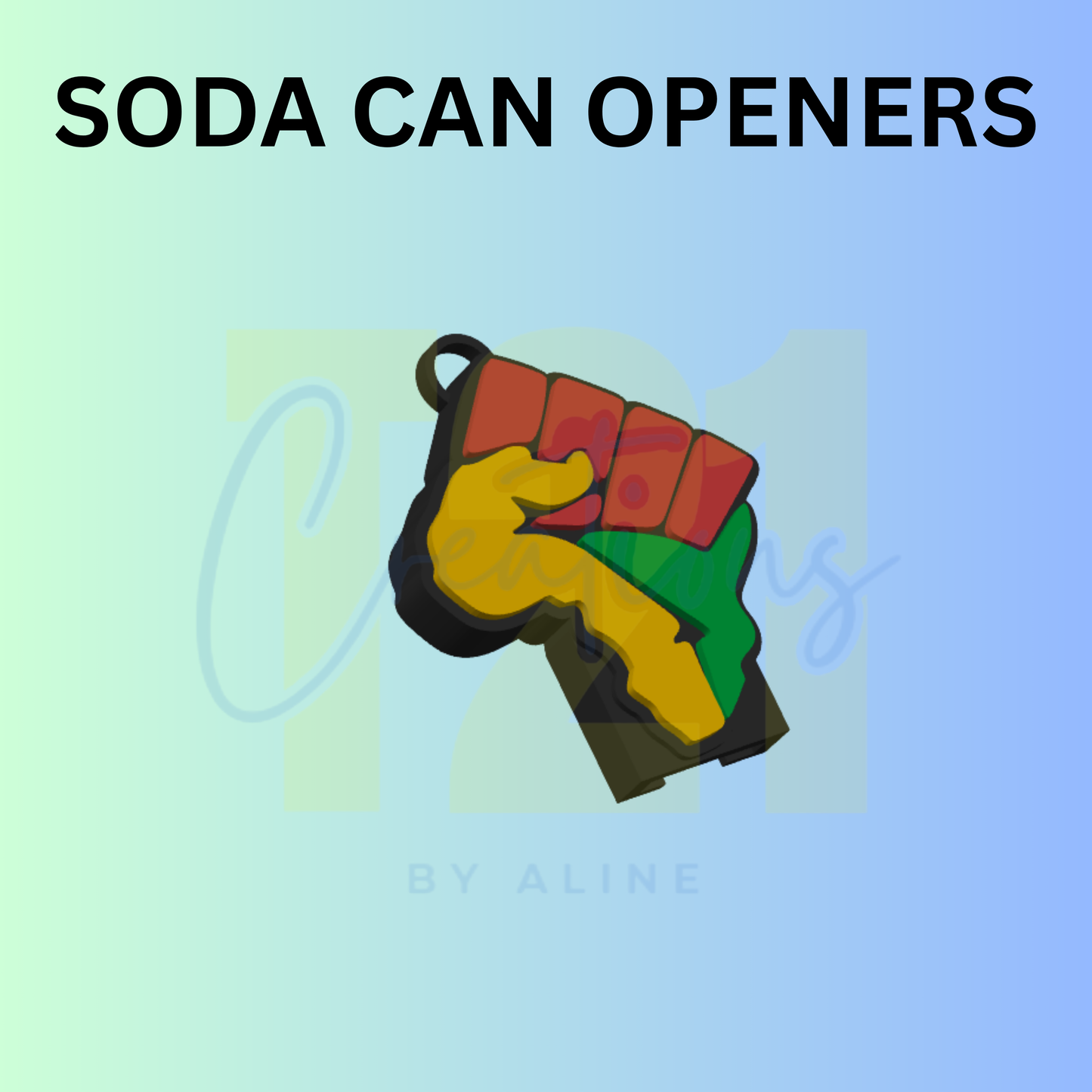 JUNETEENTH 2 SODA CAN OPENER KEYCHAIN