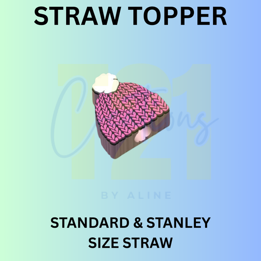WINTER HAT STRAW TOPPE