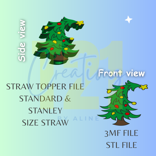 GROUCH TREE STRAW TOPPER STL FILE