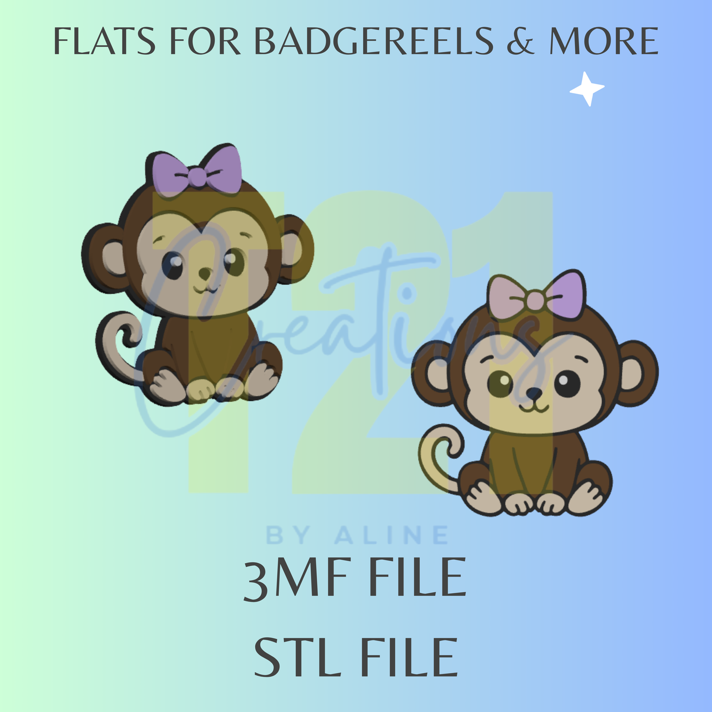 MONKEY FLAT STL FILE