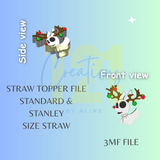 XMAS Z-ERO STRAW TOPPER STL FILE