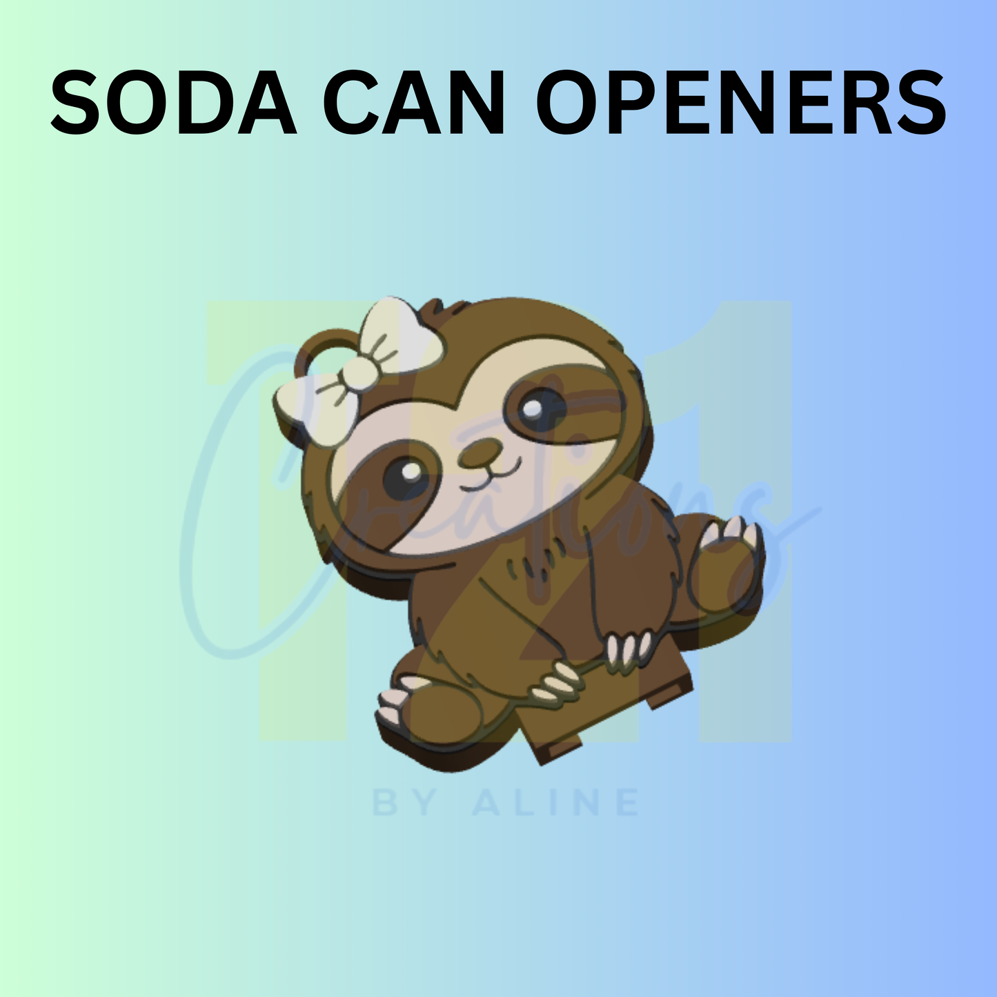 SLOTH SODA CAN OPENER KEYCHAIN