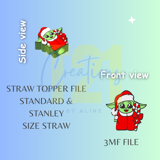 Y-ODA BABY STRAW TOPPER STL FILE