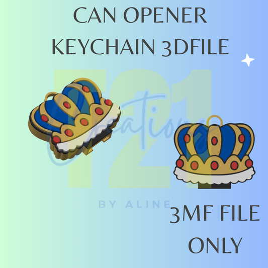 KING CROWN CAN OPENER 3MF FILE