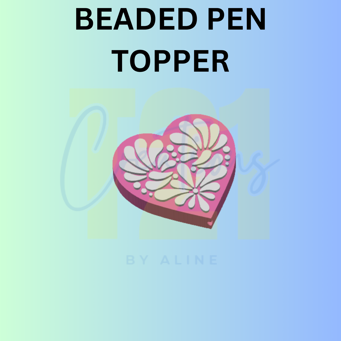 TALAVERA HEART PEN TOPPER