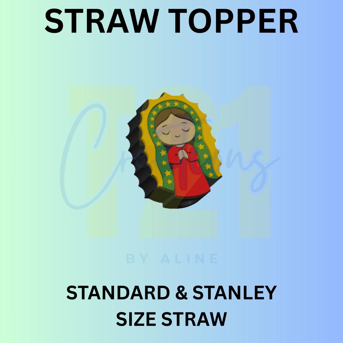 VIRGENCITA STRAW TOPPER