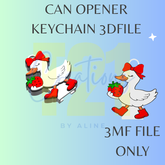 STRAWBERRY GOOSE CAN OPENER 3MF FILE