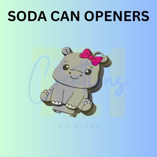 HIPPO SODA CAN OPENER KEYCHAIN