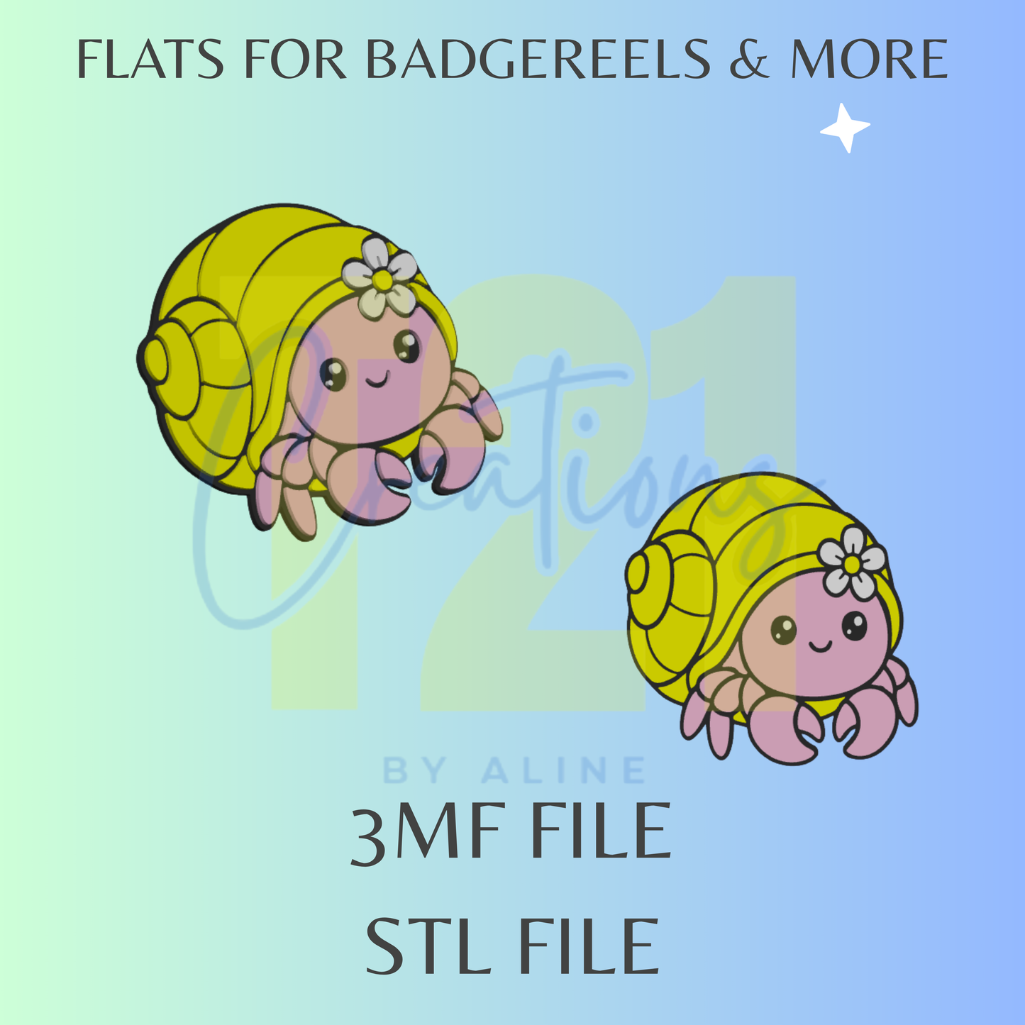 HERMIT CRAB FLAT STL FILE