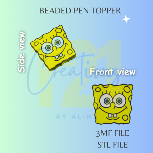SPONGE GUY PEN TOPPER STL FILE