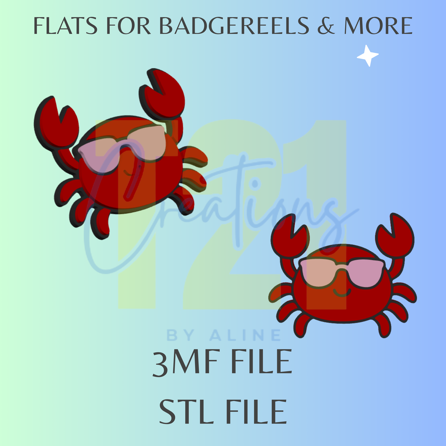 COOL CRAB FLAT STL FILE