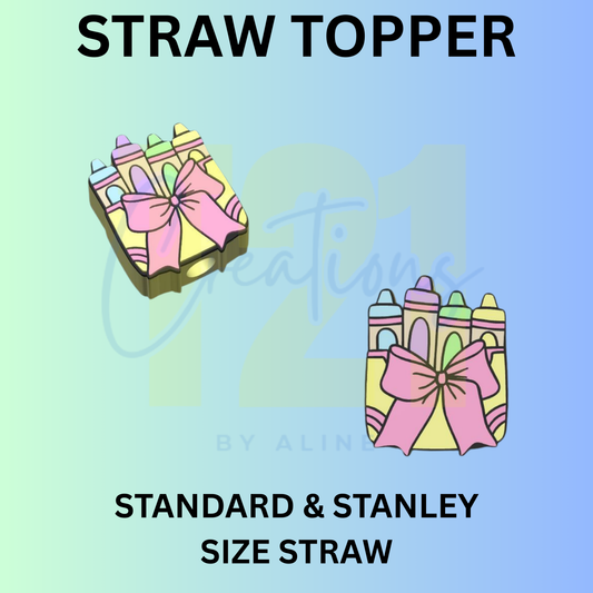 COQUETTE CRAYONS STRAW TOPPER