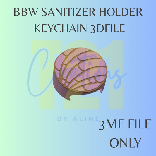 CONCHA BBW SANITIZER KEYCHAIN 3MF FILE