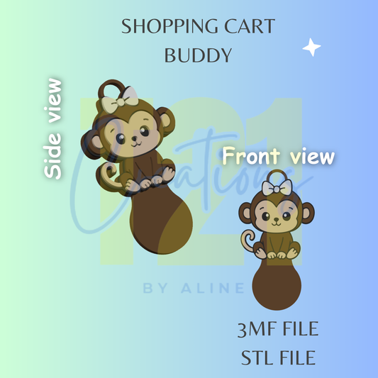 COQUETTE MONKEY SHOPPING CART BUDDY STL FILE