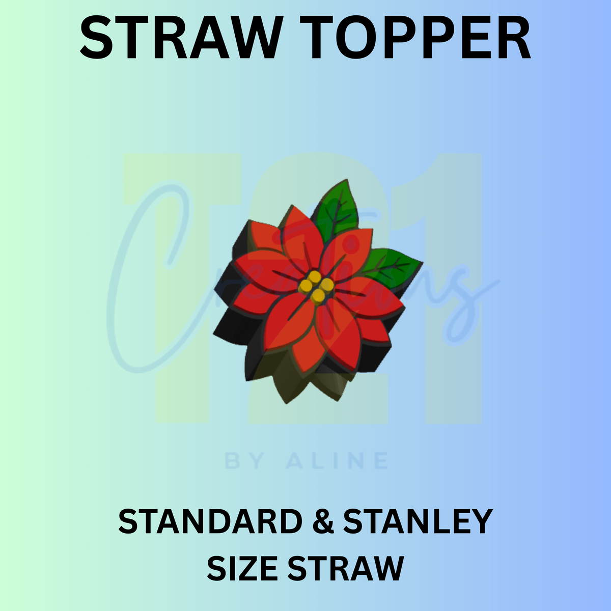 POINSETTIA STRAW TOPPER