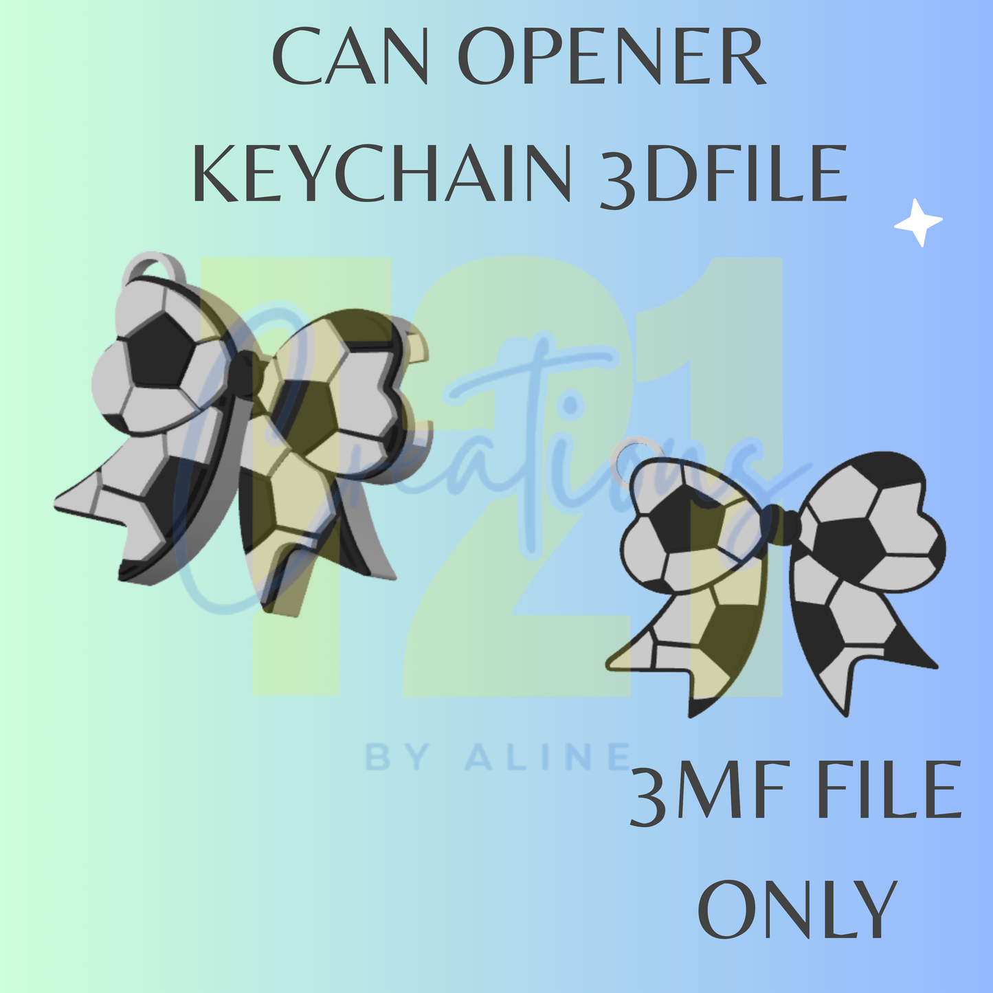 SOCCER BOW CAN OPENER 3MF FILE