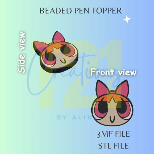 PP GIRL PINK PEN TOPPER STL FILE