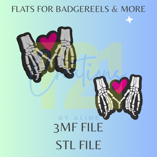 SKELLY HANDS FLAT STL FILE